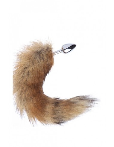 Korek analny z lisim ogonkiem MAI No.50 FOX TAIL METAL PLUG S SILVER - Korki analne z ogonkiem - 1