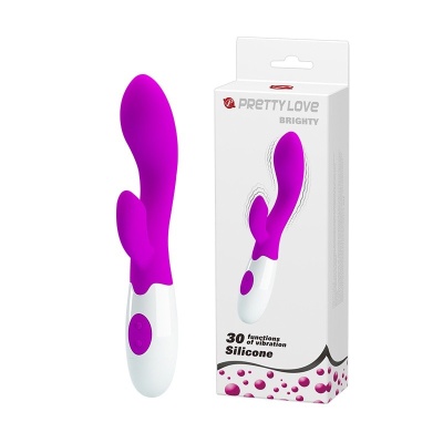 Wibrator punktu G Brighty z ramieniem łechtaczkowym, 20 cm - 1 2