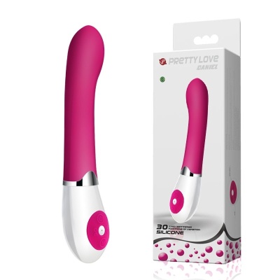 Wibrator Pretty Love Daniel z 30 trybami wibracji i dotykowym sterowaniem, gładki silikon medyczny, 19,5 cm długości i 3,1 cm śr - 1 2