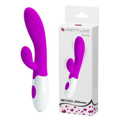 Wibrator Alvis 30 funkcji, podwójna stymulacja, 20,5 cm - 1 2
