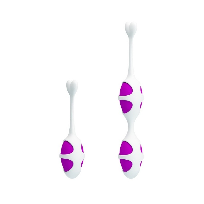 Kulki dopochwowe ALICE do treningu mięśni Kegla, z elastycznym łącznikiem, o średnicy 3,6–3,7 cm - 4