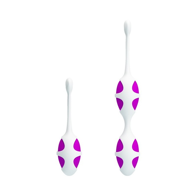 Kulki dopochwowe ALICE do treningu mięśni Kegla, z elastycznym łącznikiem, o średnicy 3,6–3,7 cm - 5