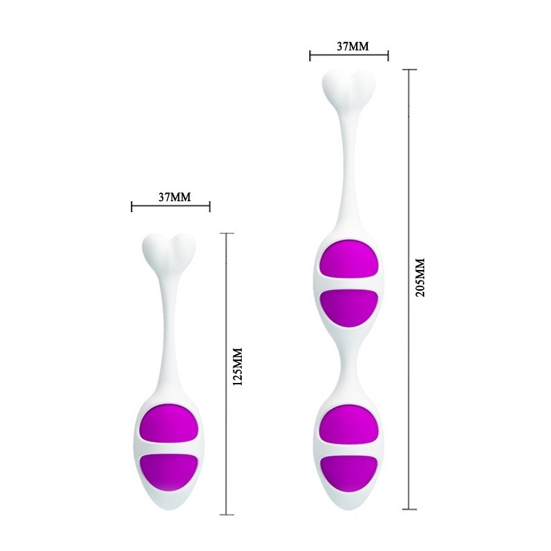 Kulki dopochwowe ALICE do treningu mięśni Kegla, z elastycznym łącznikiem, o średnicy 3,6–3,7 cm - 6
