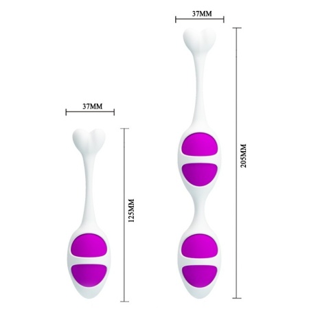 Kulki dopochwowe ALICE do treningu mięśni Kegla, z elastycznym łącznikiem, o średnicy 3,6–3,7 cm - 6
