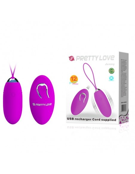 Bezprzewodowe jajeczko wibrujące JENNY, 12 function - Wibratory Jajeczka - 1