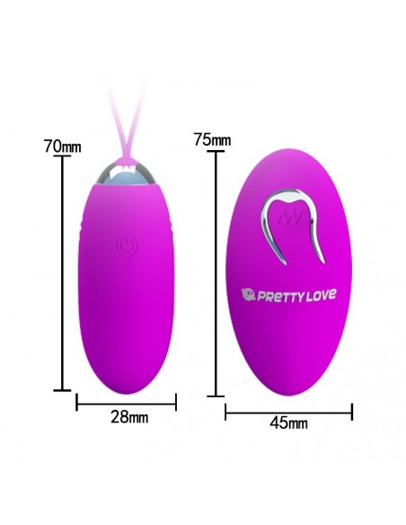 Bezprzewodowe jajeczko wibrujące JENNY, 12 function - Wibratory Jajeczka - 6