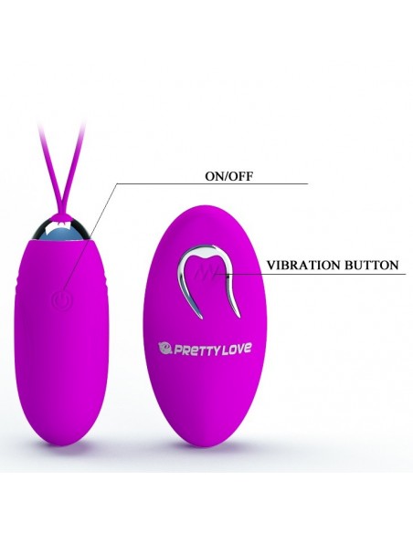 Bezprzewodowe jajeczko wibrujące JENNY, 12 function - Wibratory Jajeczka - 8