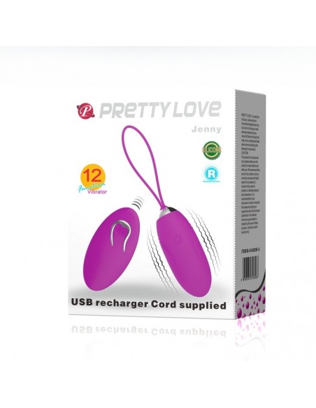 Bezprzewodowe jajeczko wibrujące JENNY, 12 function - Wibratory Jajeczka - 9