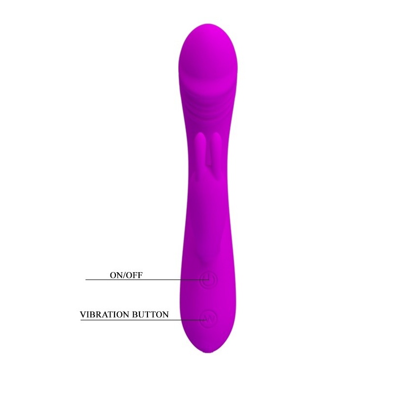 Wibrator Hunter z 30 funkcjami, podwójnym silnikiem i długością 17 cm - 6
