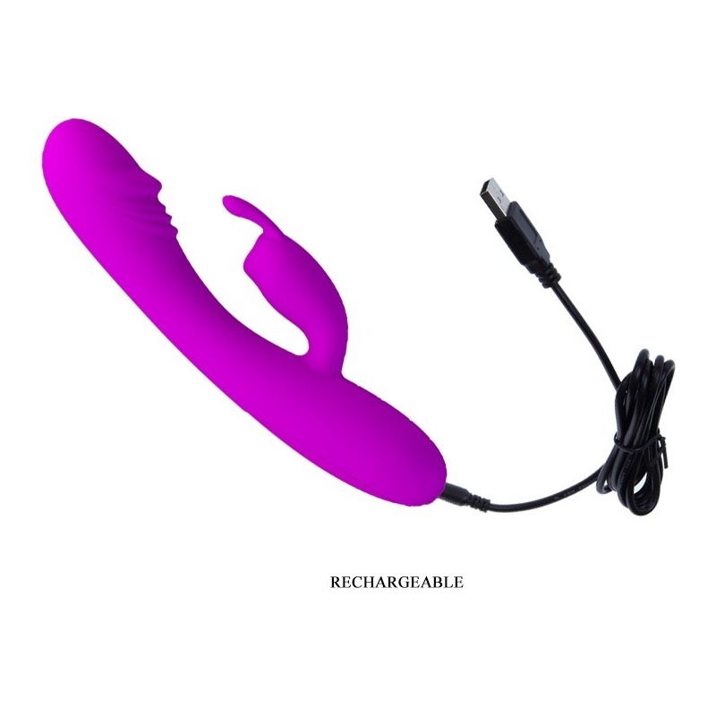 Wibrator Hunter z 30 funkcjami, podwójnym silnikiem i długością 17 cm - 8