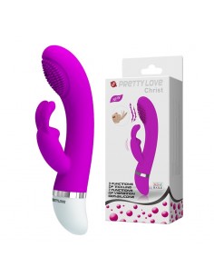 Multifunkcyjny Wibrator z Króliczkiem CHRIST 3 Funkcje Łaskotania - Wibratory Króliczki - 1 2