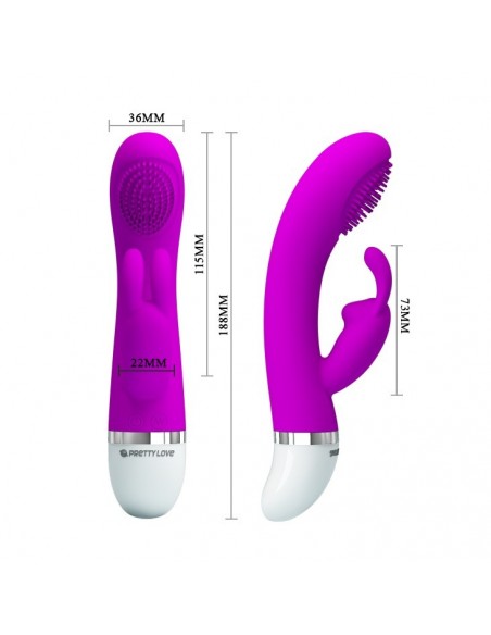 Multifunkcyjny Wibrator z Króliczkiem CHRIST 3 Funkcje Łaskotania - Wibratory Króliczki - 6