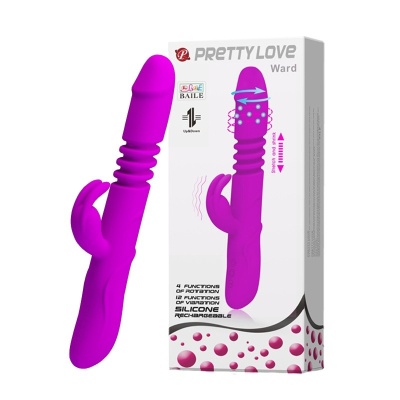 Wibrator Ward z rotacją i stymulatorem łechtaczki, 27 cm - 1 2