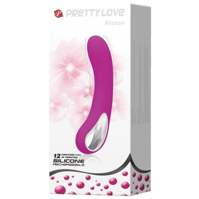 Wibrator Alston z wyprofilowaną końcówką do punktu G, 19 cm - 1 2