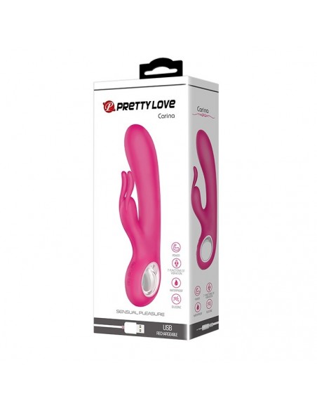 Wibrator królik CARINA, PINK, USB, 7 function - Wibratory Króliczki - 10