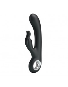 Wibrator króliczek CARINA, BLACK, USB, 7 function - Wibratory Króliczki - 1