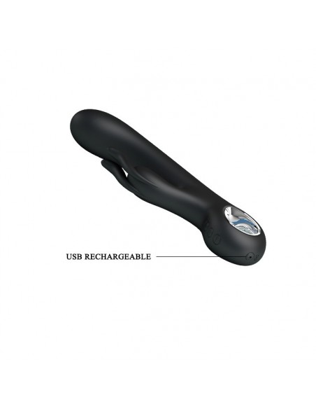 Wibrator króliczek CARINA, BLACK, USB, 7 function - Wibratory Króliczki - 7