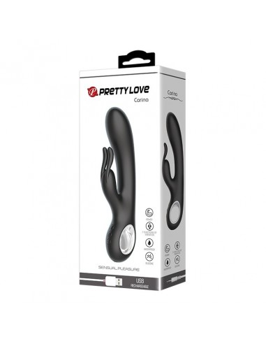 Wibrator króliczek CARINA, BLACK, USB, 7 function - Wibratory Króliczki - 9