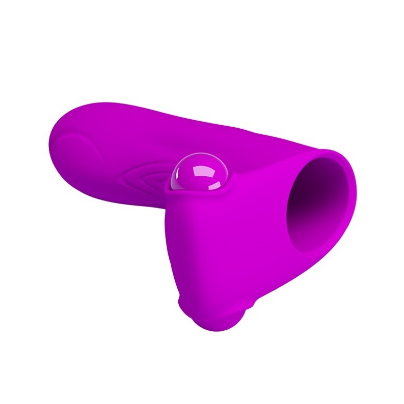 Wibrator palcowy Maxwell Purple z wibracją, 8,2 cm - 4