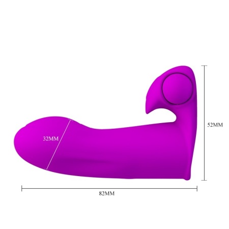 Wibrator palcowy Maxwell Purple z wibracją, 8,2 cm - 7