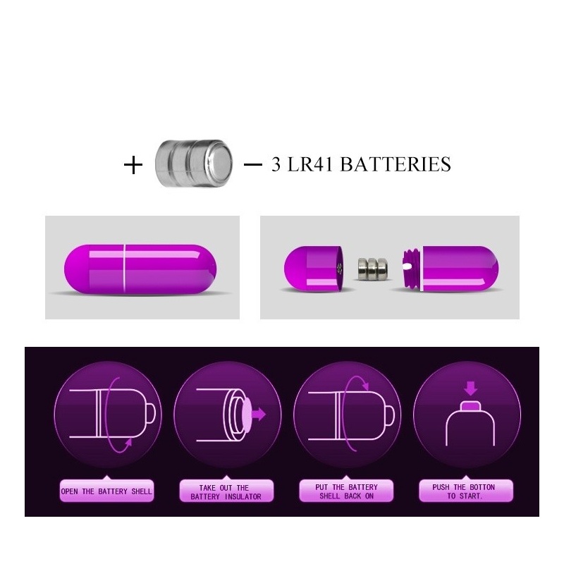 Wibrator palcowy Maxwell Purple z wibracją, 8,2 cm - 8