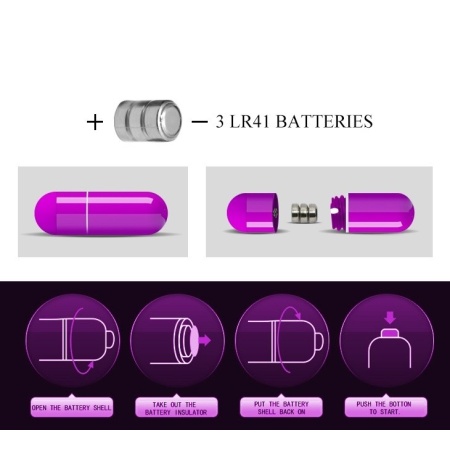 Wibrator palcowy Maxwell Purple z wibracją, 8,2 cm - 8