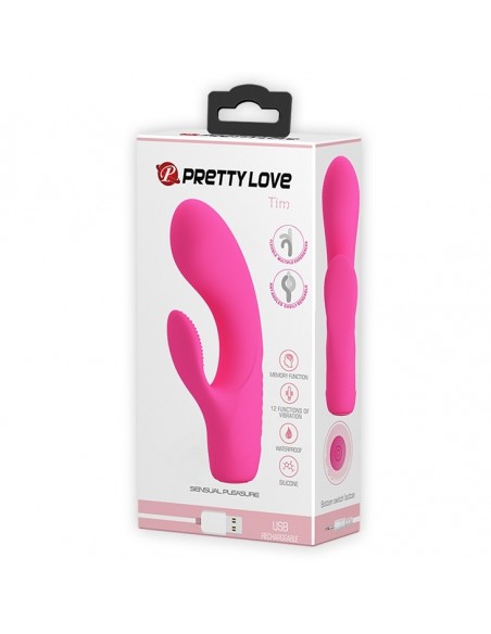 Wibrator z masażerem łechtaczki IM 12 Funkcji - Wibratory Króliczki - 12