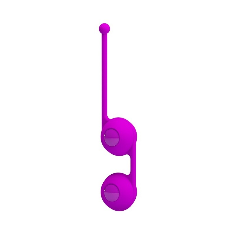 Kulki gejszy Pretty Love Kegel Tighten Up III silikonowe z przesuniętym środkiem ciężkości, 17 cm - 1