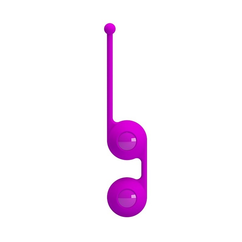 Kulki gejszy Pretty Love Kegel Tighten Up III silikonowe z przesuniętym środkiem ciężkości, 17 cm - 4