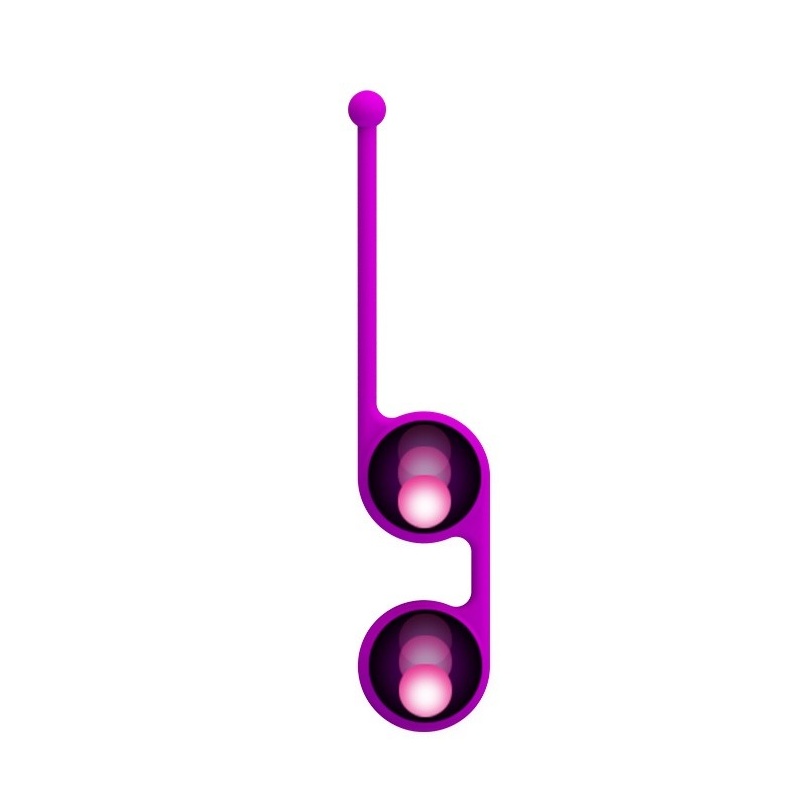 Kulki gejszy Pretty Love Kegel Tighten Up III silikonowe z przesuniętym środkiem ciężkości, 17 cm - 5