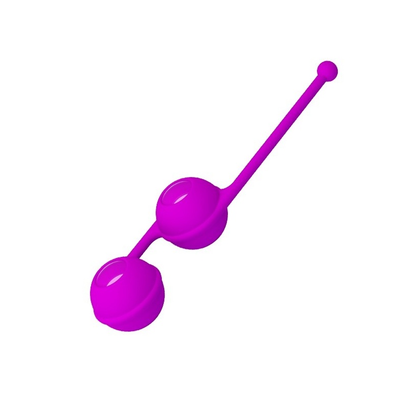 Kulki gejszy Pretty Love Kegel Tighten Up III silikonowe z przesuniętym środkiem ciężkości, 17 cm - 6