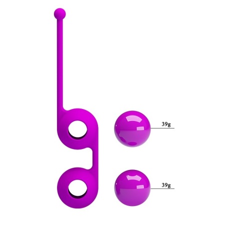 Kulki gejszy Pretty Love Kegel Tighten Up III silikonowe z przesuniętym środkiem ciężkości, 17 cm - 7