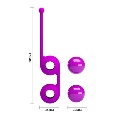 Kulki gejszy Pretty Love Kegel Tighten Up III silikonowe z przesuniętym środkiem ciężkości, 17 cm - 8