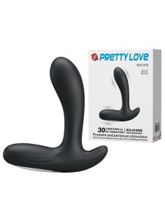 Wibrujący korek analny BACKIE BLACK USB 30 function - Kulki i korki analne wibrujące - 1 2