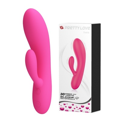 Wibrator IVES ze stymulatorem łechtaczki, 30 trybów wibracji, ładowanie USB, 15 cm - 1 2