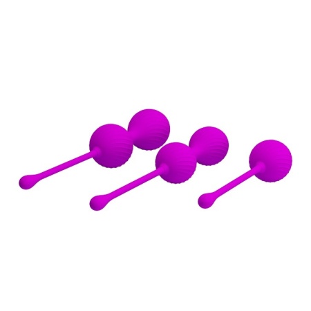 Kulki gejszy Kegel Ball Purple – ruchomy środek ciężkości, średnica 3,4–3,8 cm - 3