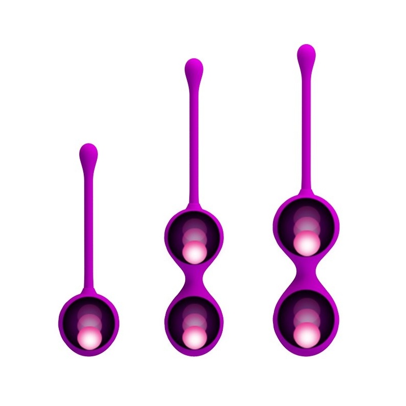 Kulki gejszy Kegel Ball Purple – ruchomy środek ciężkości, średnica 3,4–3,8 cm - 5