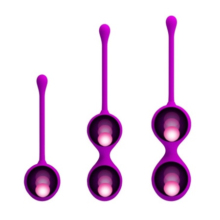 Kulki gejszy Kegel Ball Purple – ruchomy środek ciężkości, średnica 3,4–3,8 cm - 5