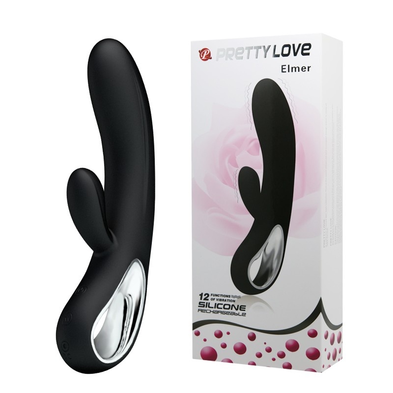 Wibrator Elmer z podwójną stymulacją, 20 cm - 2