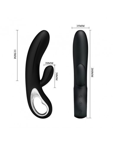 Wibrator królik ELMER 12 Funkcji Black - Wibratory Króliczki - 7