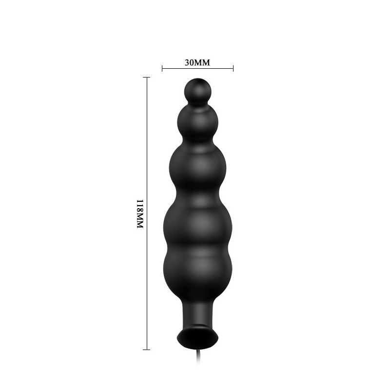 Wibrujący korek analny Special Anal Stimulation z pilotem i 12 trybami, 11,8 cm - 7
