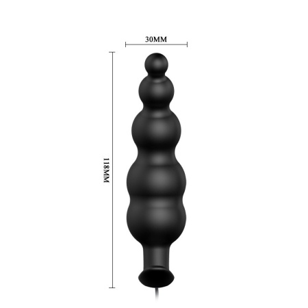 Wibrujący korek analny Special Anal Stimulation z pilotem i 12 trybami, 11,8 cm - 7