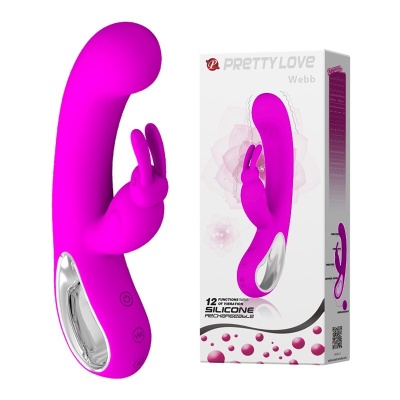 Wibrator Webb 21 cm z podwójną stymulacją punktu G i łechtaczki - 1 2