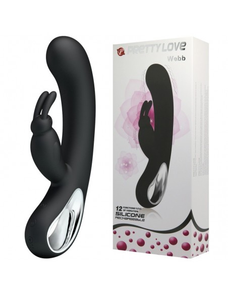 Wibrator króliczek WEBB 12 Funkcji Wibracji + Etui - Wibratory Króliczki - 2