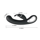 Wibrator króliczek WEBB z trzema silnikami, 21 cm - 5