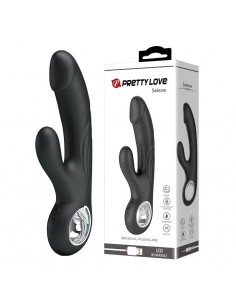 Wibrator króliczek SELENE, USB, BLACK, 7 function - Wibratory Króliczki - 1 2