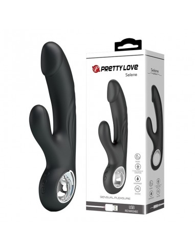 Wibrator króliczek SELENE, USB, BLACK, 7 function - Wibratory Króliczki - 2