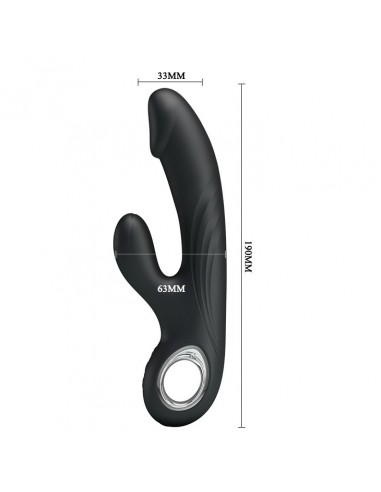 Wibrator króliczek SELENE, USB, BLACK, 7 function - Wibratory Króliczki - 5