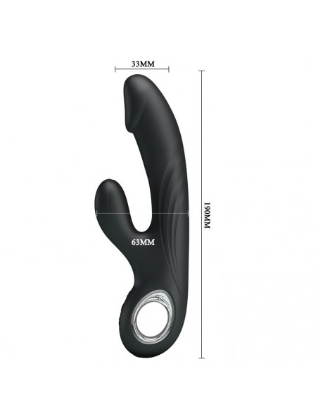 Wibrator króliczek SELENE, USB, BLACK, 7 function - Wibratory Króliczki - 5