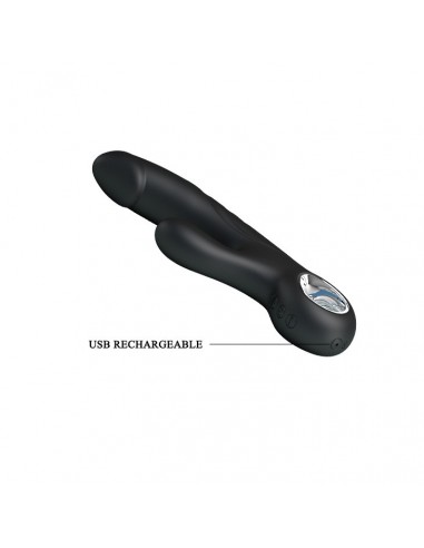 Wibrator króliczek SELENE, USB, BLACK, 7 function - Wibratory Króliczki - 7